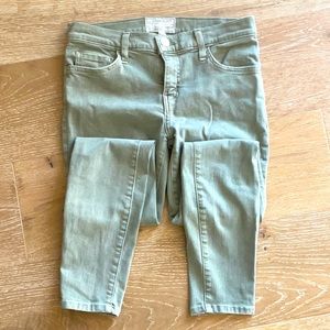 Current/Elliott ligh green skinny jeans